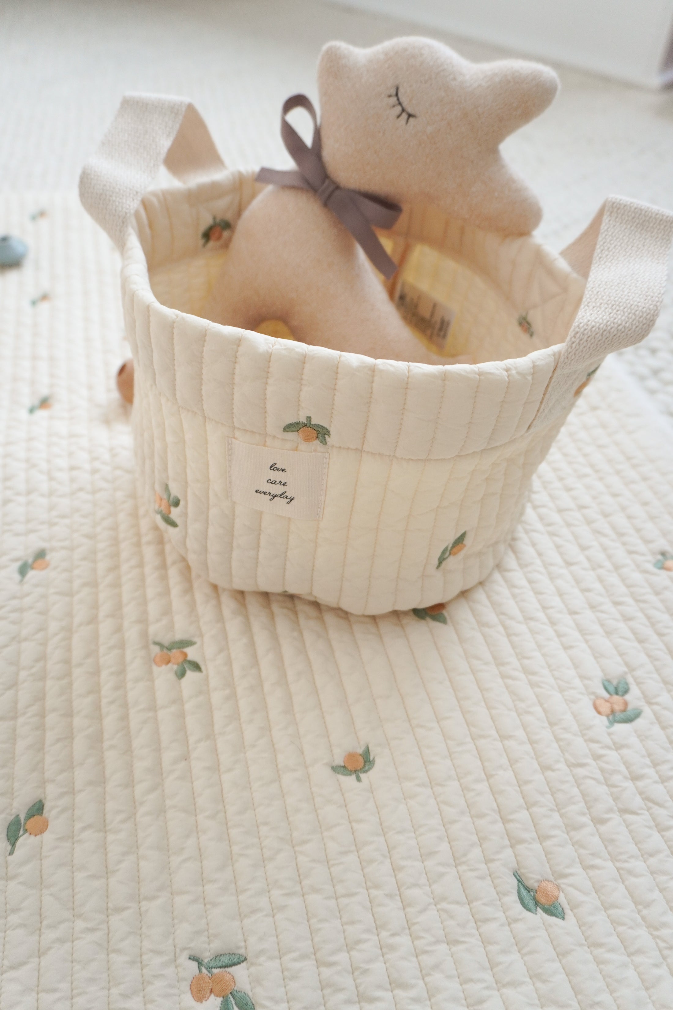 Quilted Basket | Olive