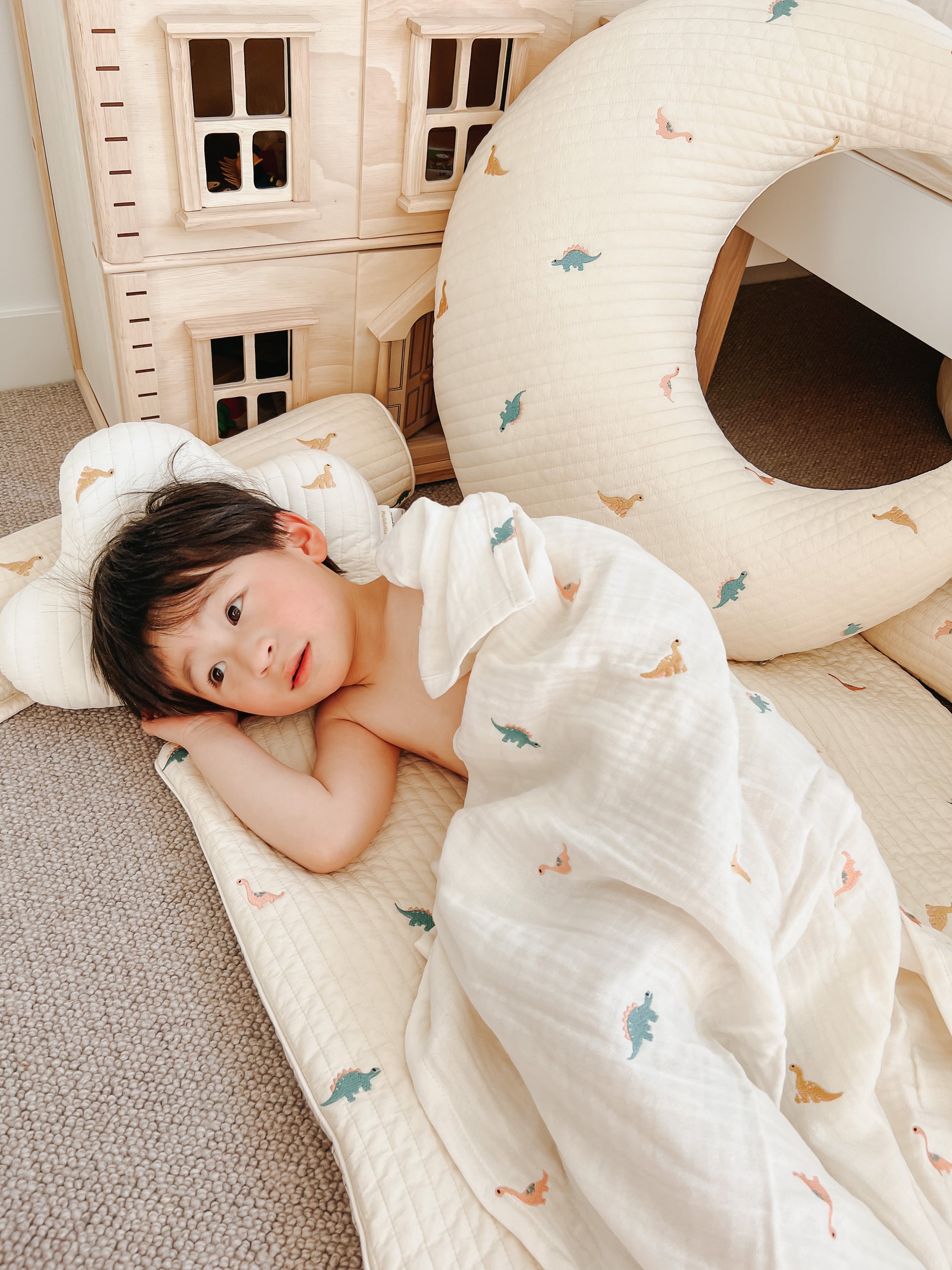 Hypoallergenic Moon Pillow | Little Dino