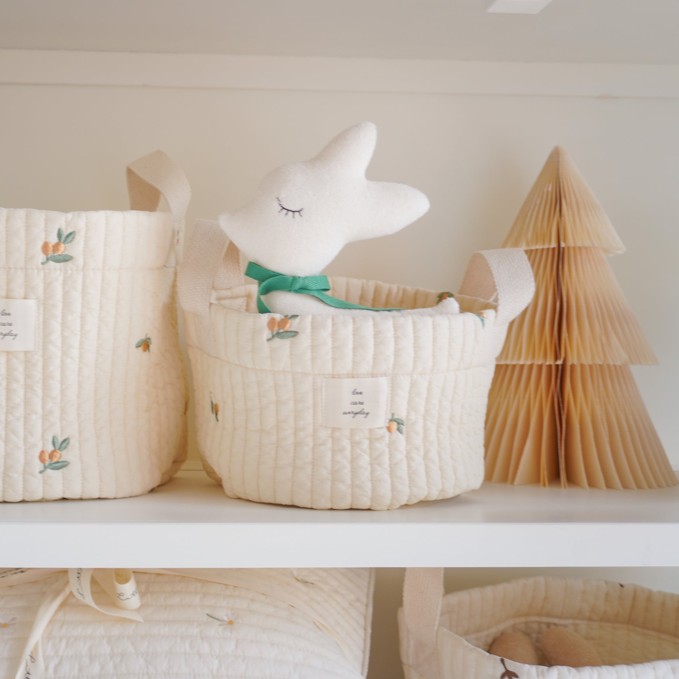 Christmas Gift | Set B- Quilted Baskets with Doll