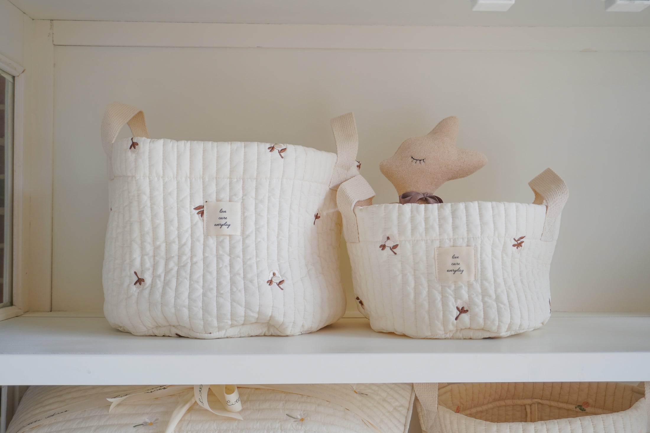 Christmas Gift | Set B- Quilted Baskets with Doll