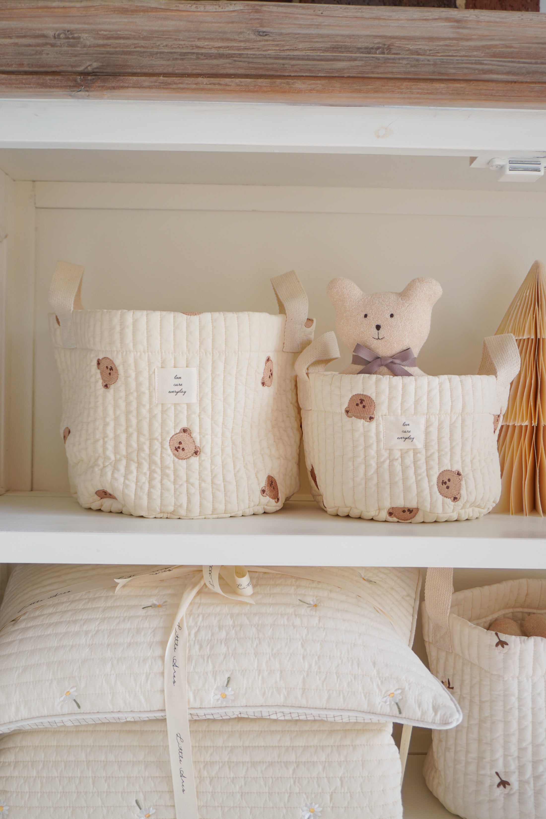 Christmas Gift | Set B- Quilted Baskets with Doll