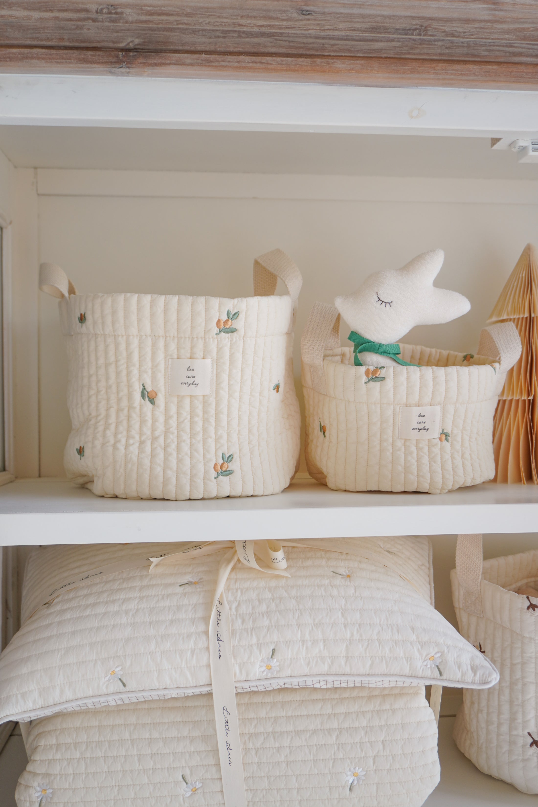 Christmas Gift | Set B- Quilted Baskets with Doll