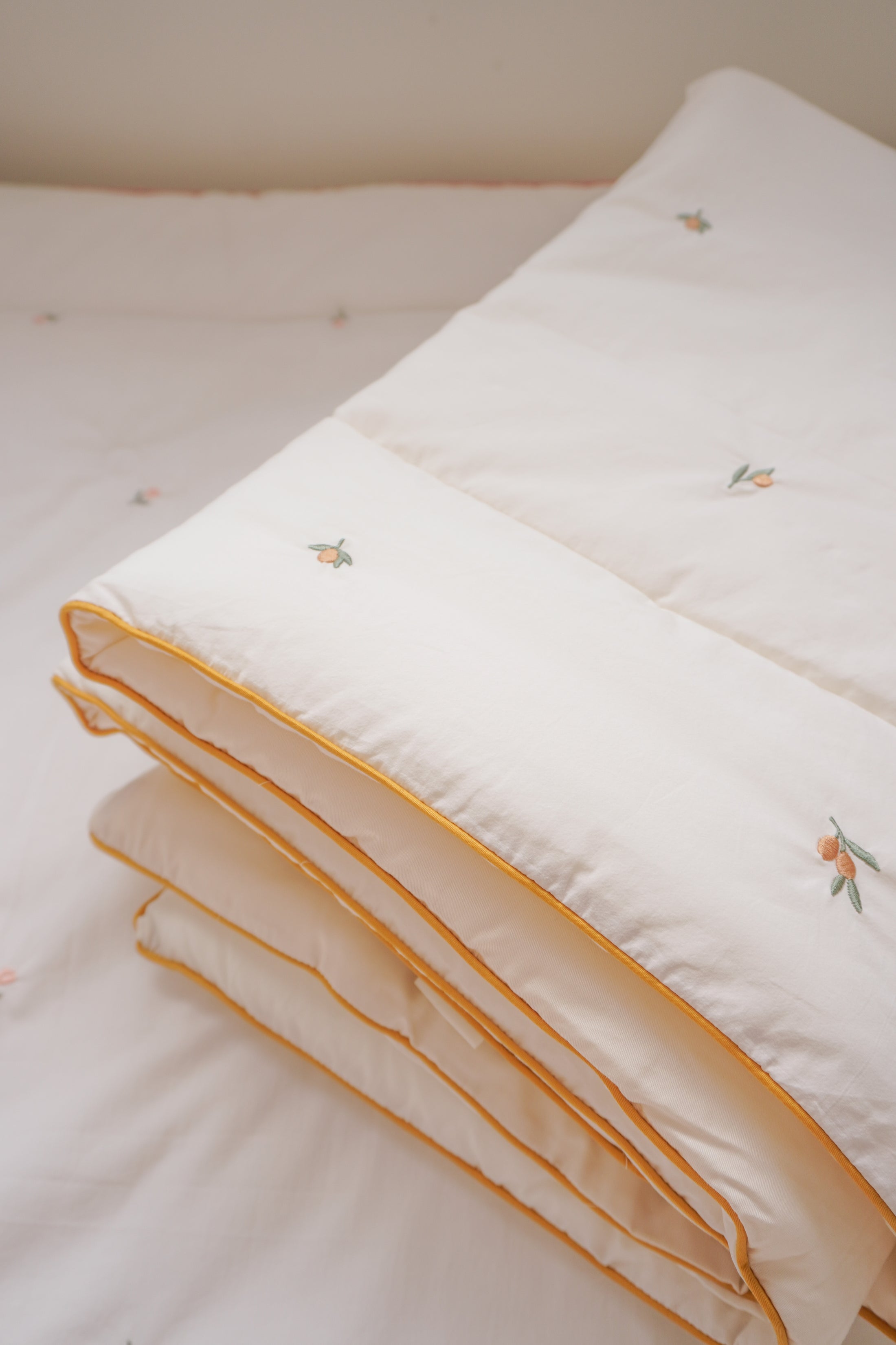 Embroidered Tencel Blanket | Olive