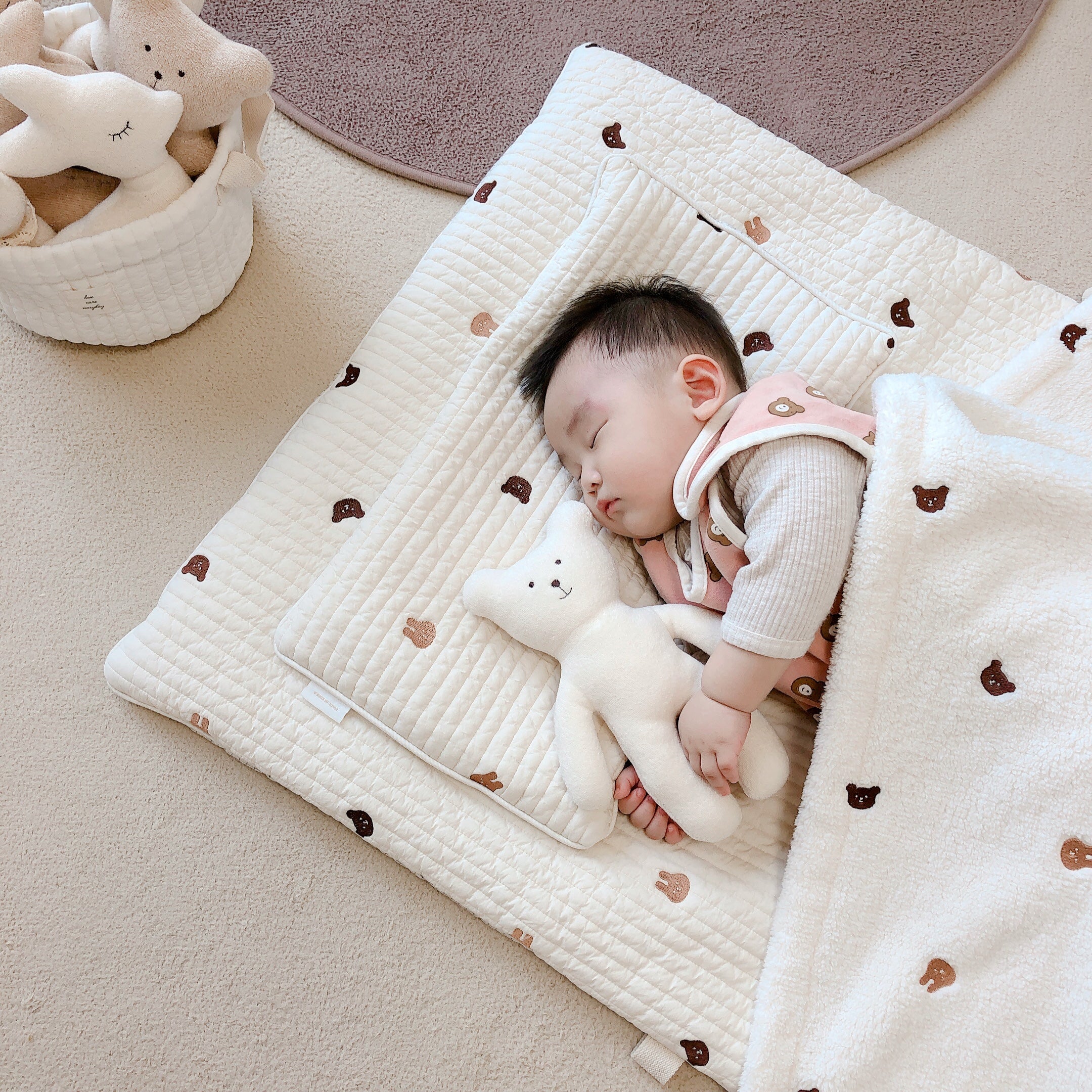 Velboa Blanket | Bunny Bear