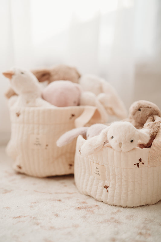 Quilted Basket | Cotton Flower