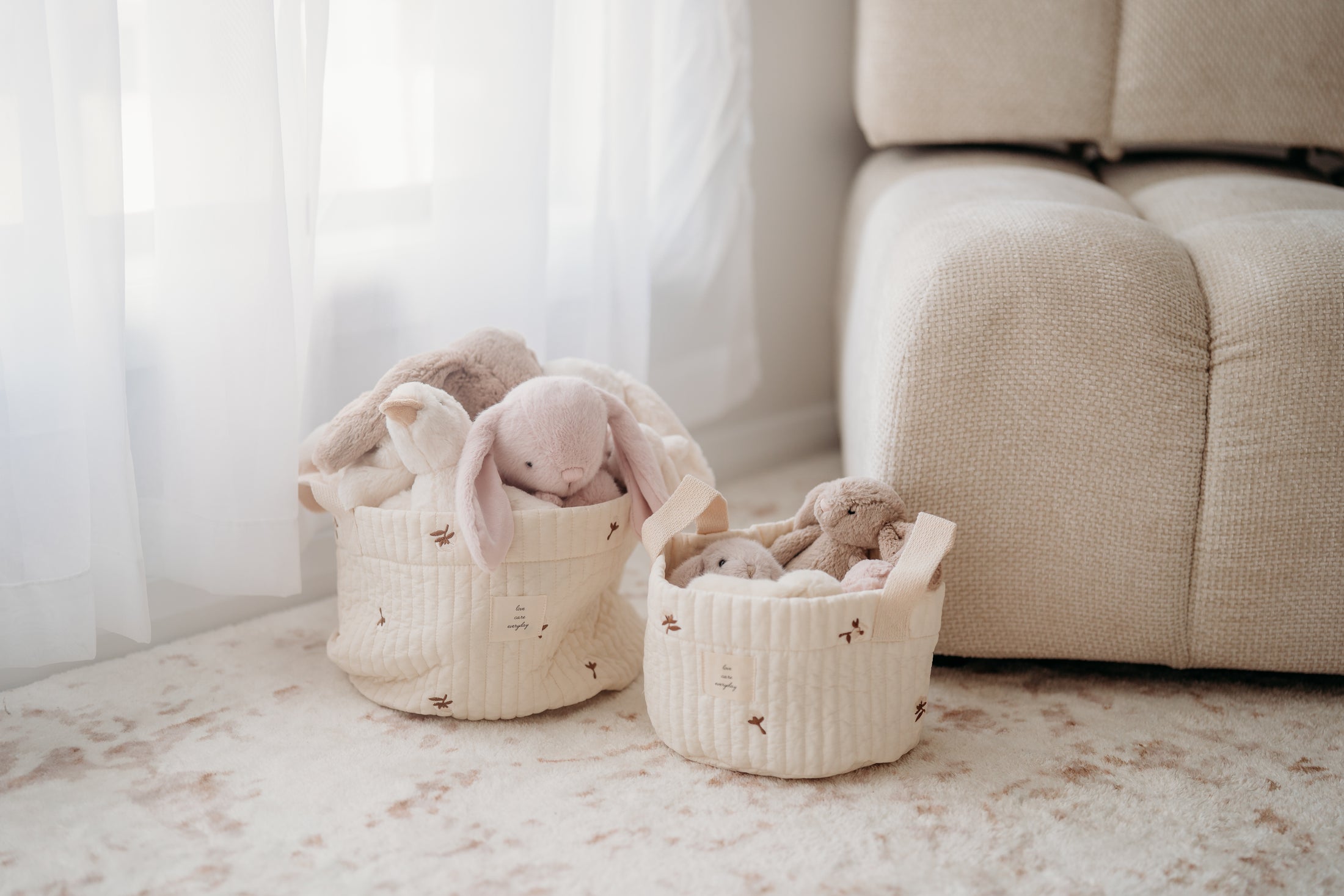 Quilted Basket | Cotton Flower