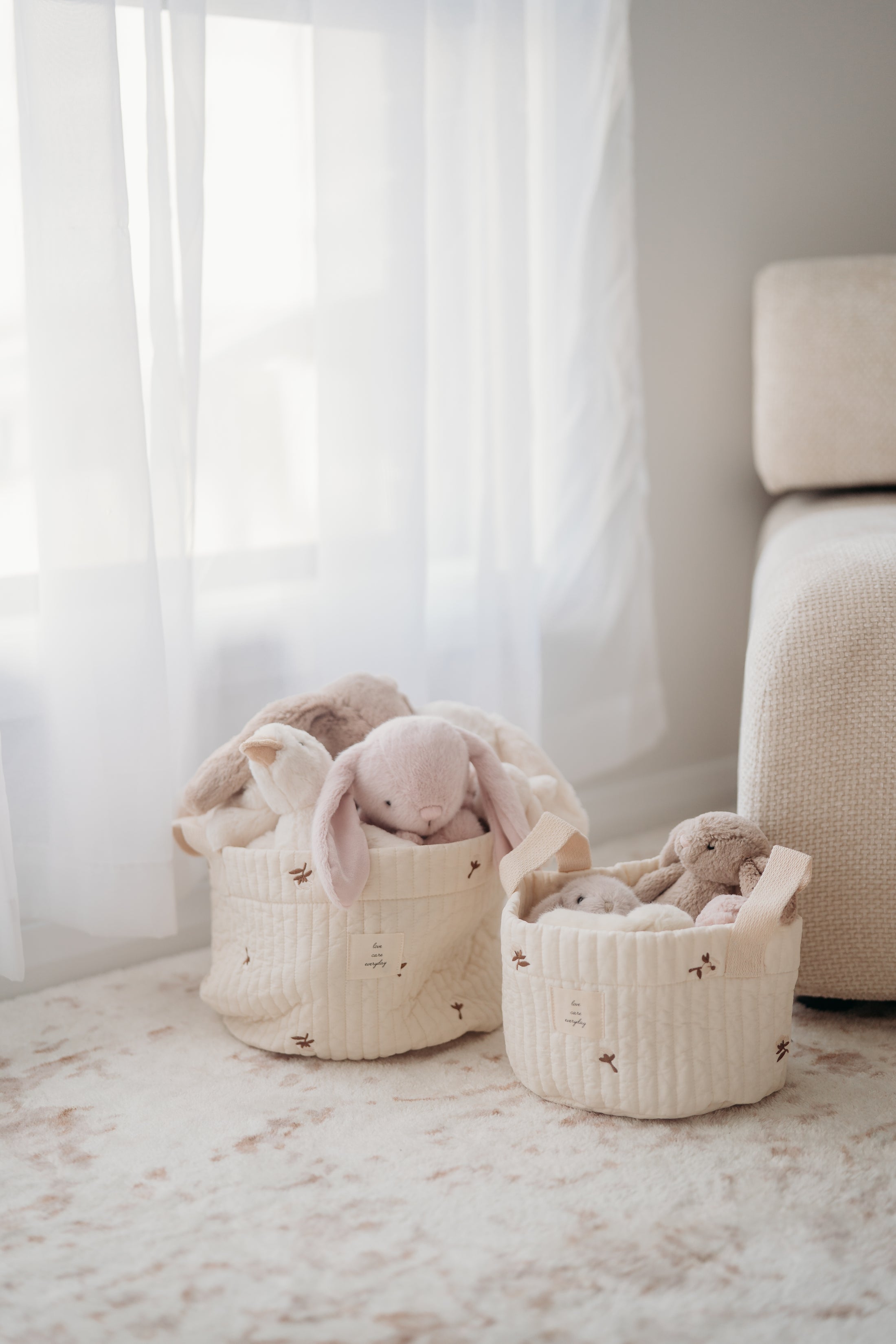 Quilted Basket | Cotton Flower