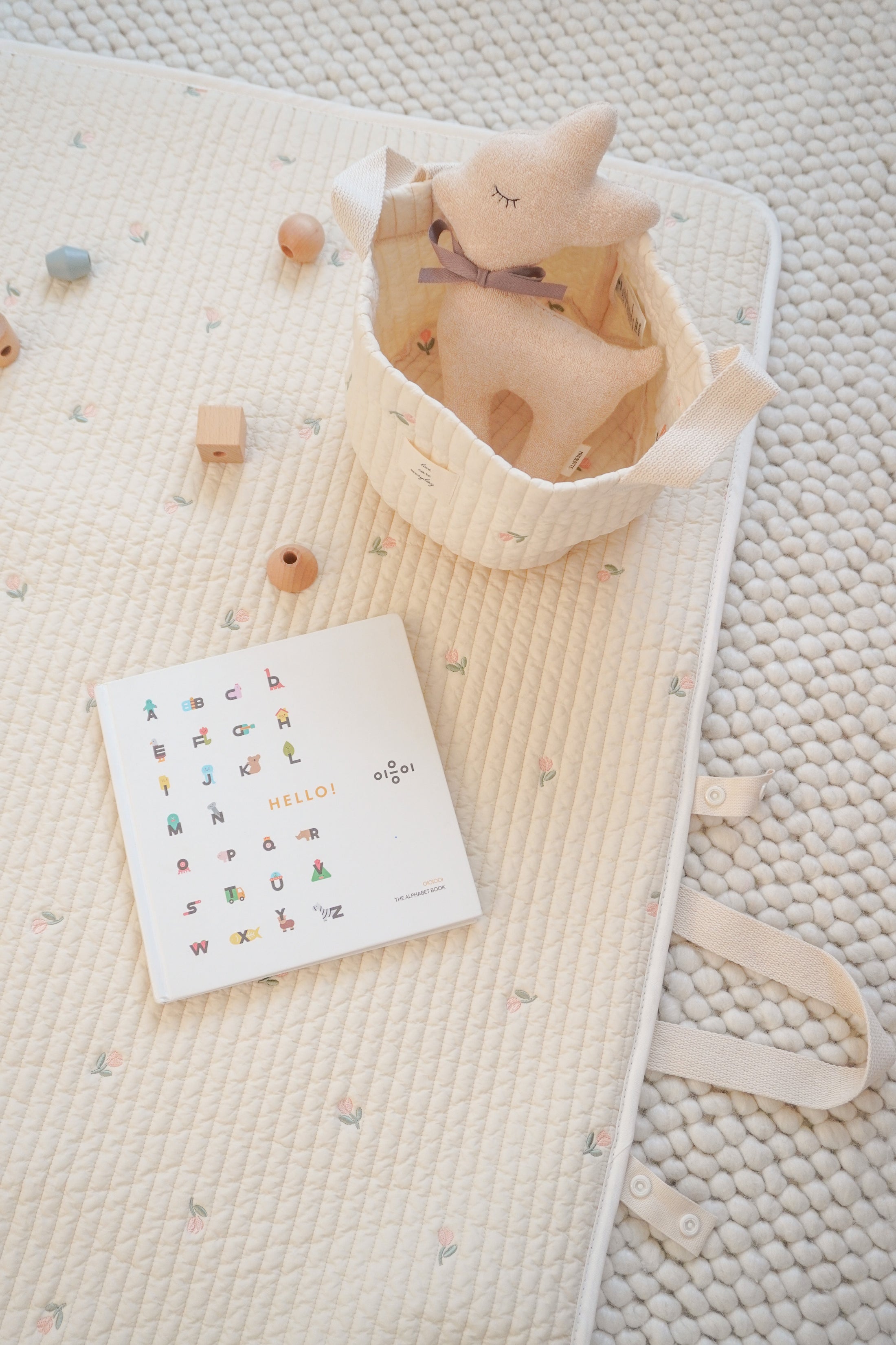 Quilted baby mat| Tulip