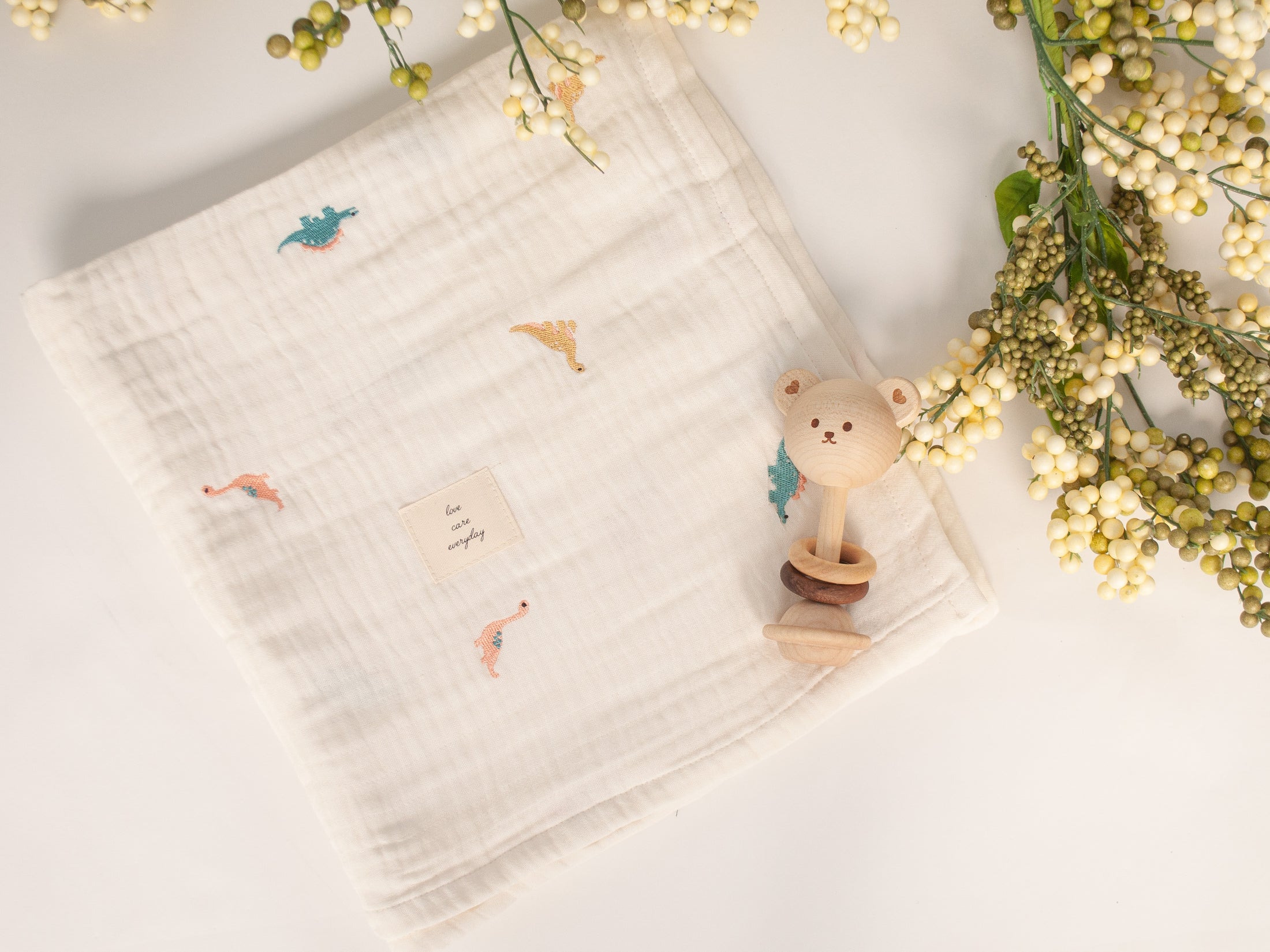 Christmas Gift | Set C- Gauze Blanket & Bear Rattle