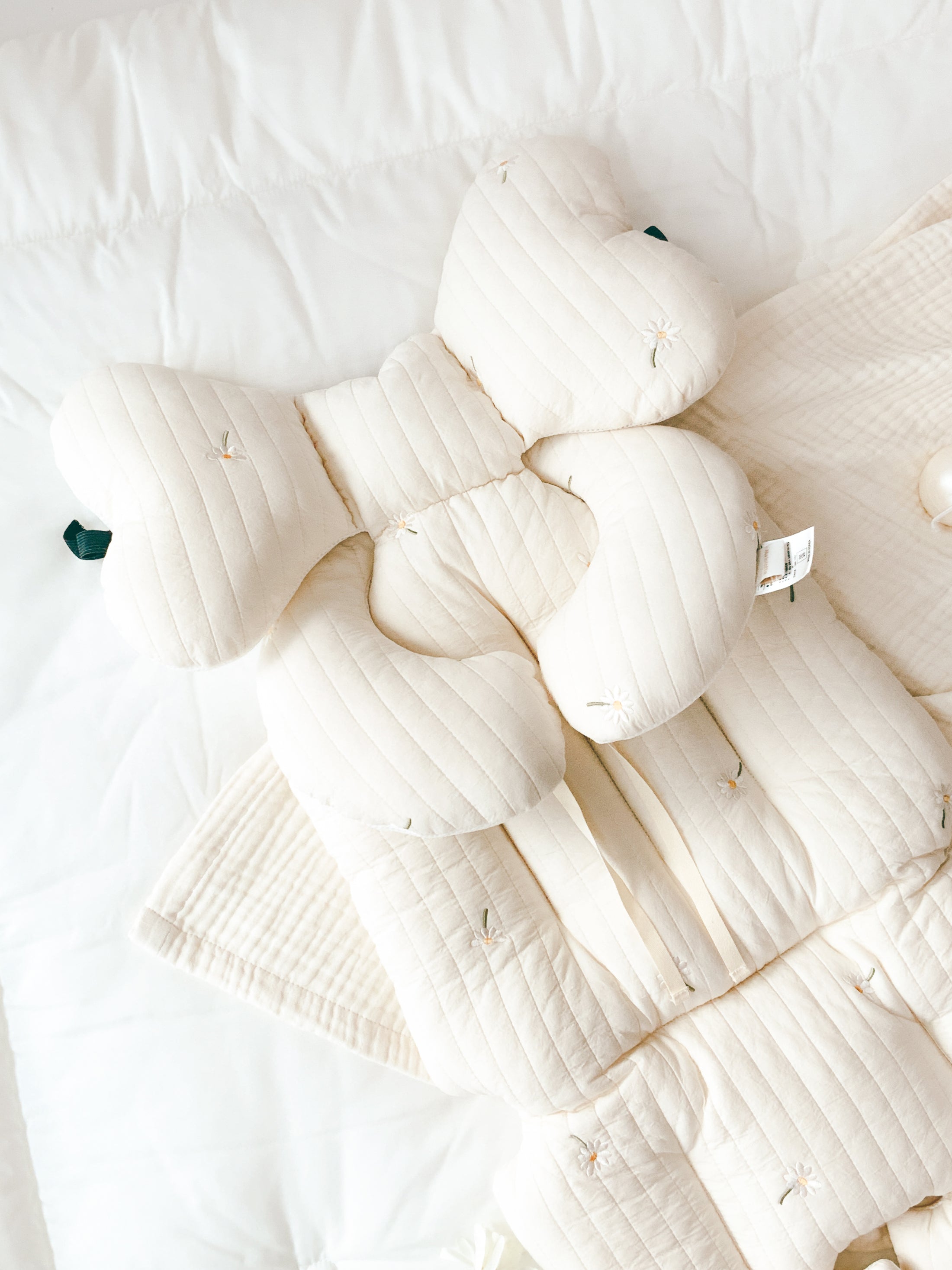 Pram Liner | White Daisy