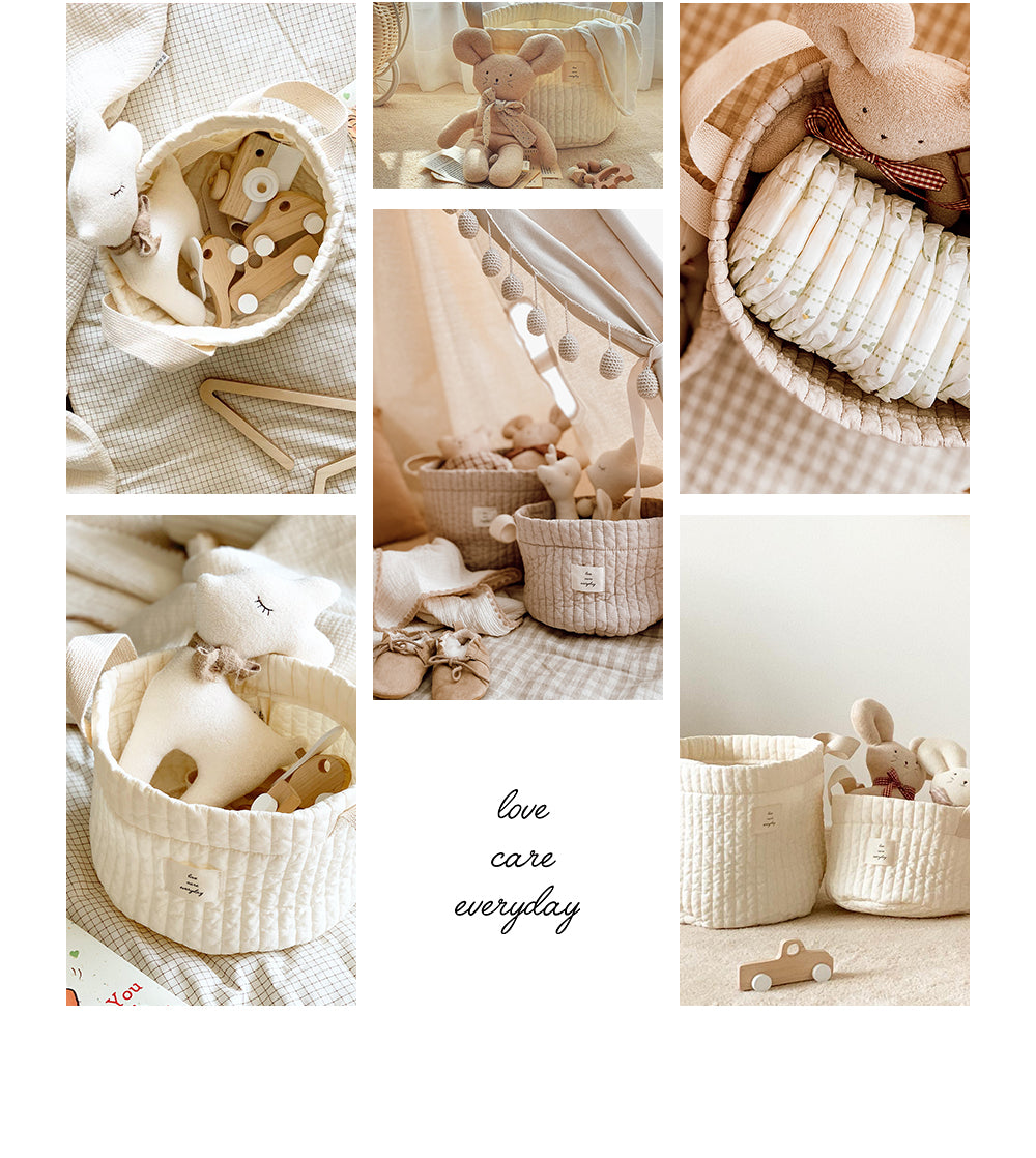 Quilted Basket | Cream
