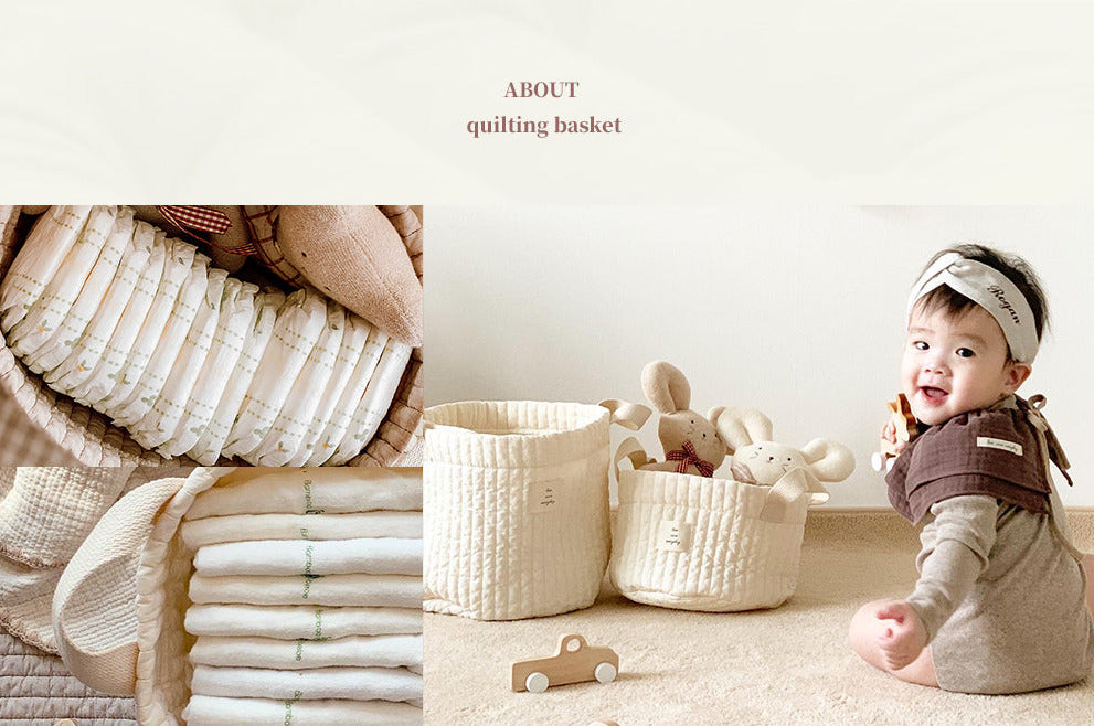 Quilted Basket | Cream