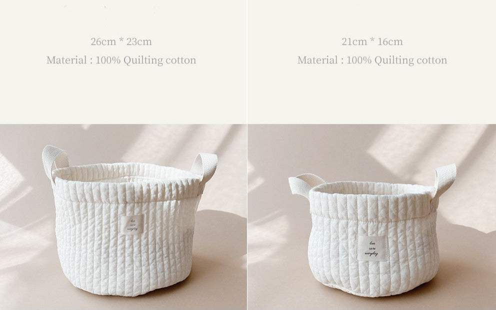 Quilted Basket | Cream