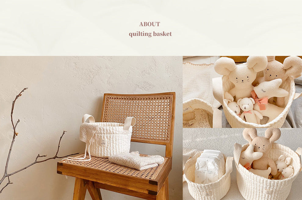 Quilted Basket | Cream