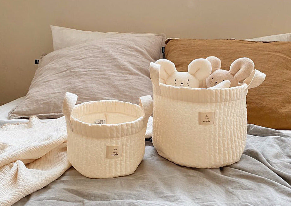 Quilted Basket | Cream