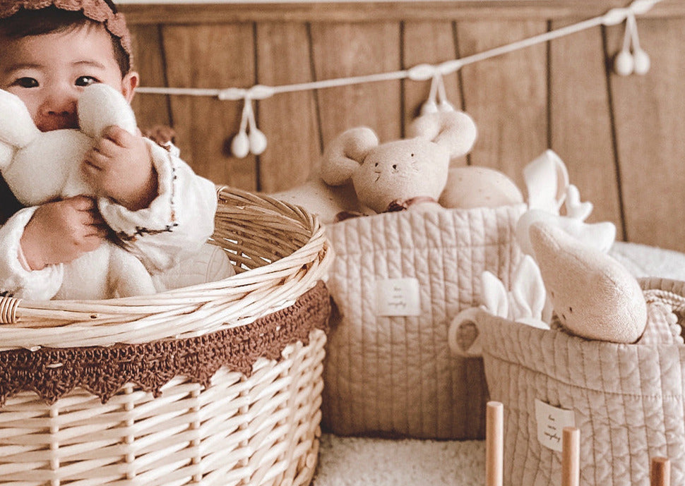 Quilted Basket | Khaki